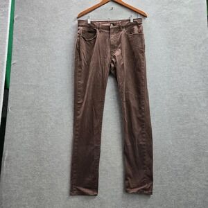 Uniqlo Men Pants M  Brown Chino Twill Ultra Stretch Skinny 30" Inseam